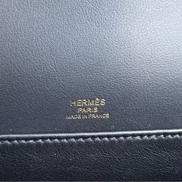 Authentic Brand New Hermes Geta Bag in black chevre leather - Picture 12 of 14